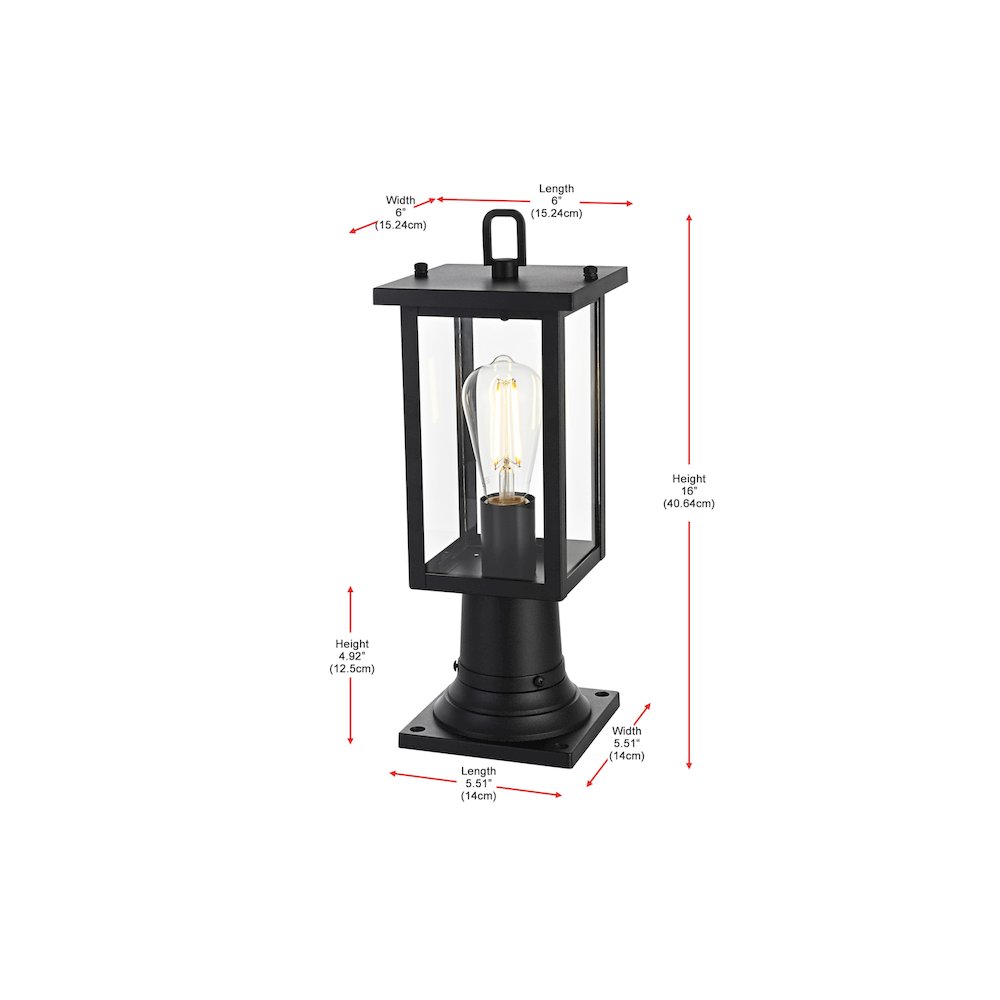 Venango 7 inch Outdoor Pendant in Black. Picture 7