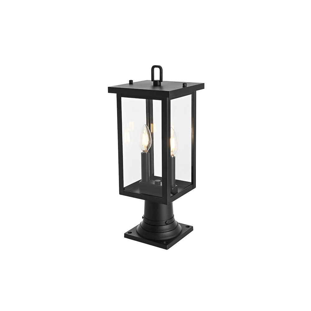 Venango 7 inch Outdoor Pendant in Black. Picture 2