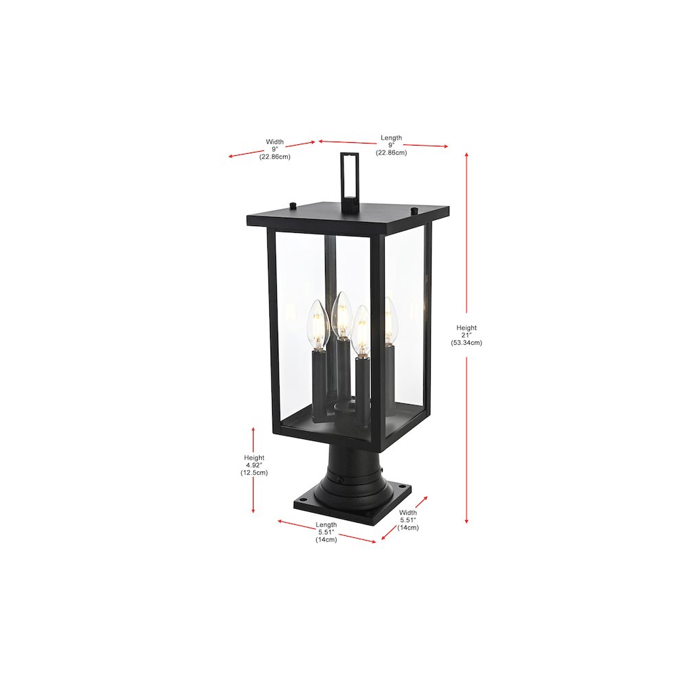 Sheridan 7 inch Outdoor Pendant in Black. Picture 7