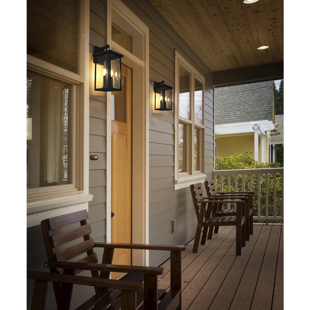Venango 7 inch Outdoor Pendant in Black. Picture 2