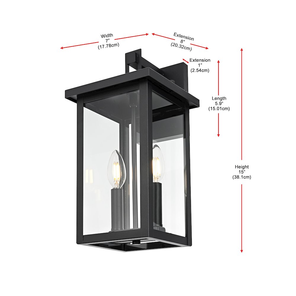 Venango 7 inch Outdoor Pendant in Black. Picture 8