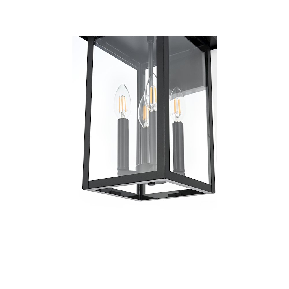 Sheridan 7 inch Outdoor Pendant in Black. Picture 6