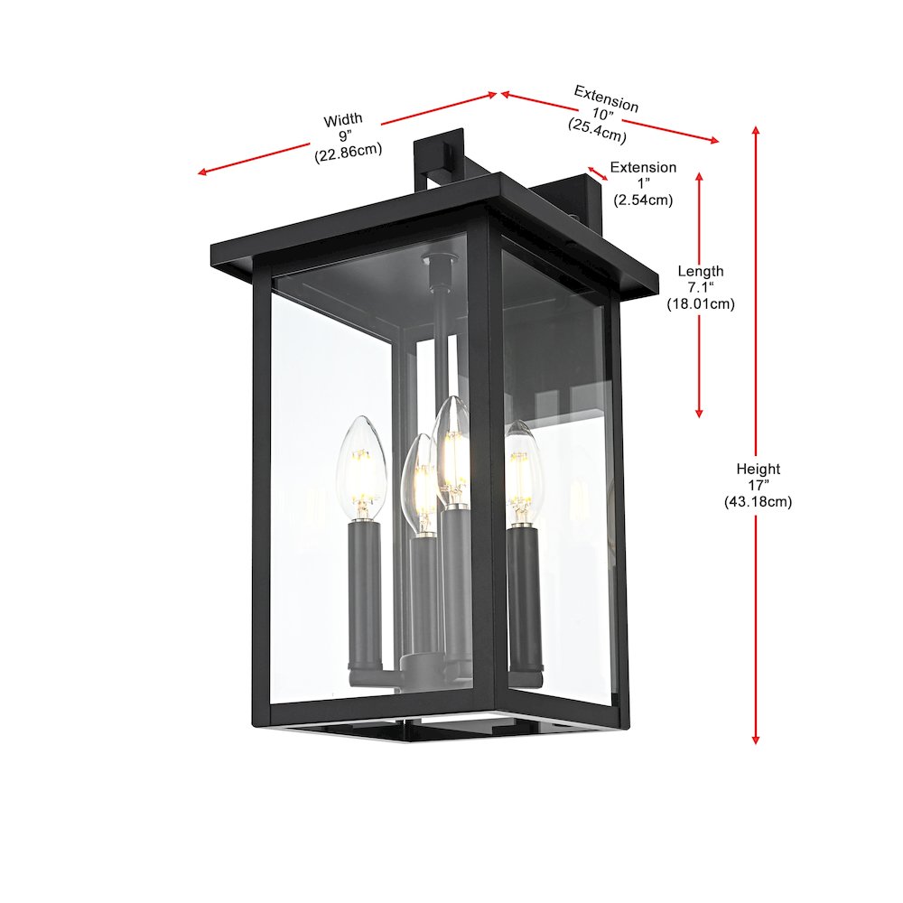 Sheridan 7 inch Outdoor Pendant in Black. Picture 8