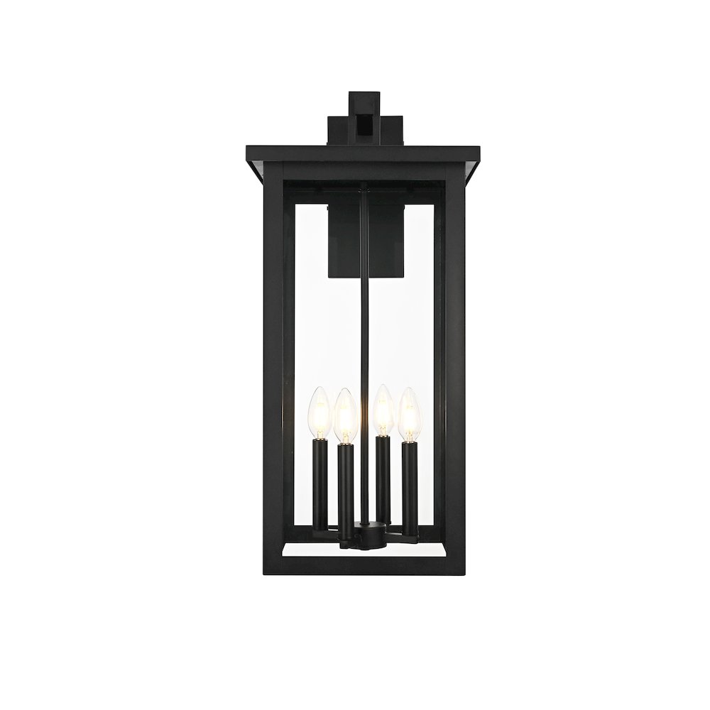 Venango 12 Inch Outdoor Wall Sconce In Black. Picture 1