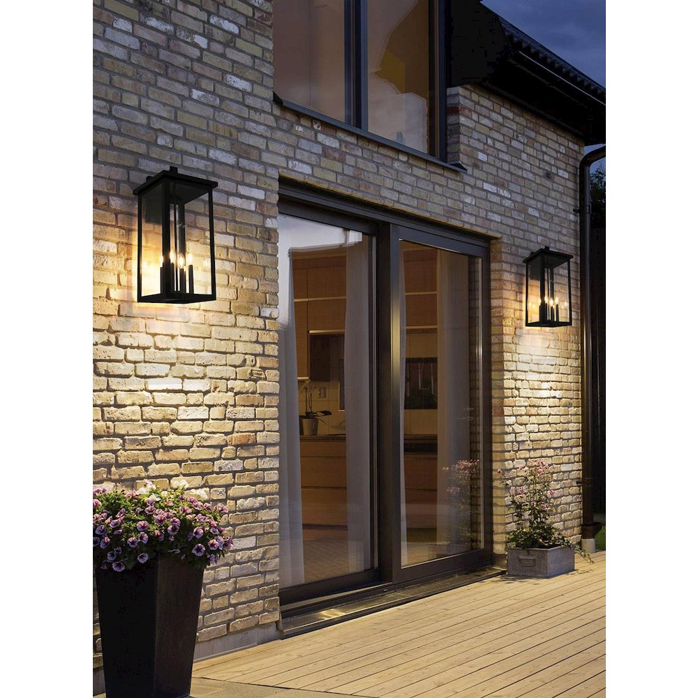 Venango 12 Inch Outdoor Wall Sconce In Black. Picture 2