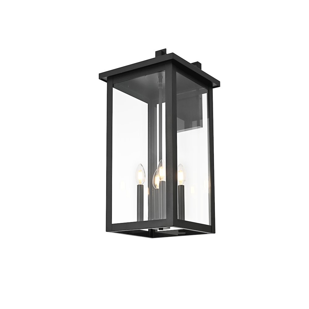 Venango 12 Inch Outdoor Wall Sconce In Black. Picture 3
