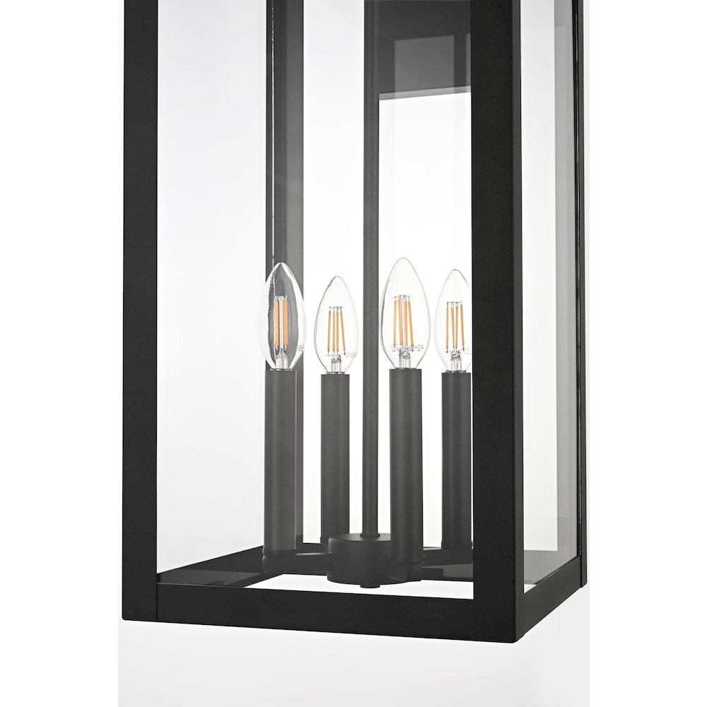 Venango 12 Inch Outdoor Wall Sconce In Black. Picture 6