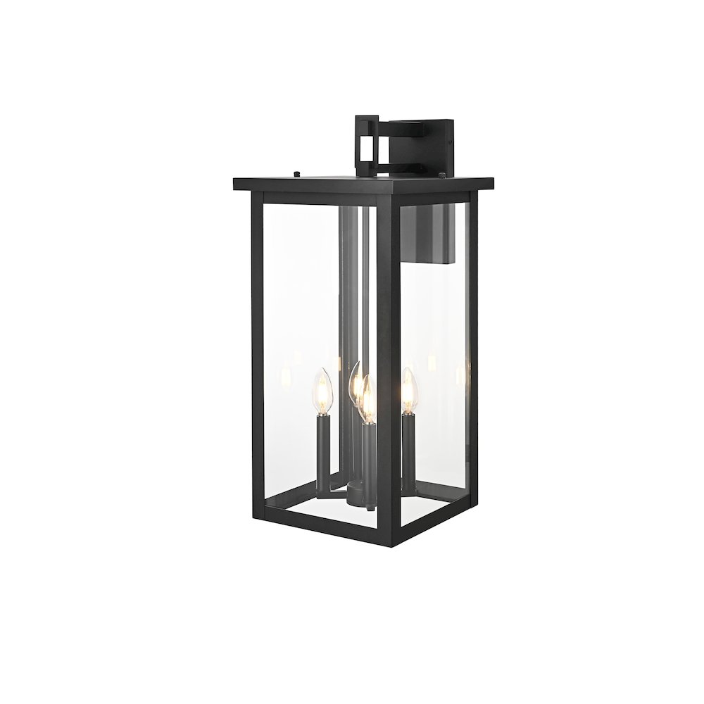 Venango 12 Inch Outdoor Wall Sconce In Black. Picture 7