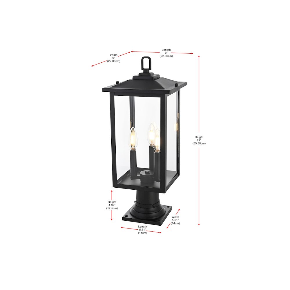 Carlisle 7 inch Outdoor Pendant in Black. Picture 7