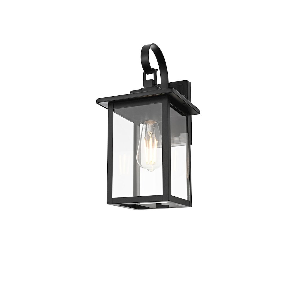 Carisle 7 Inch Outdoor Wall Sconce In Black. Picture 3
