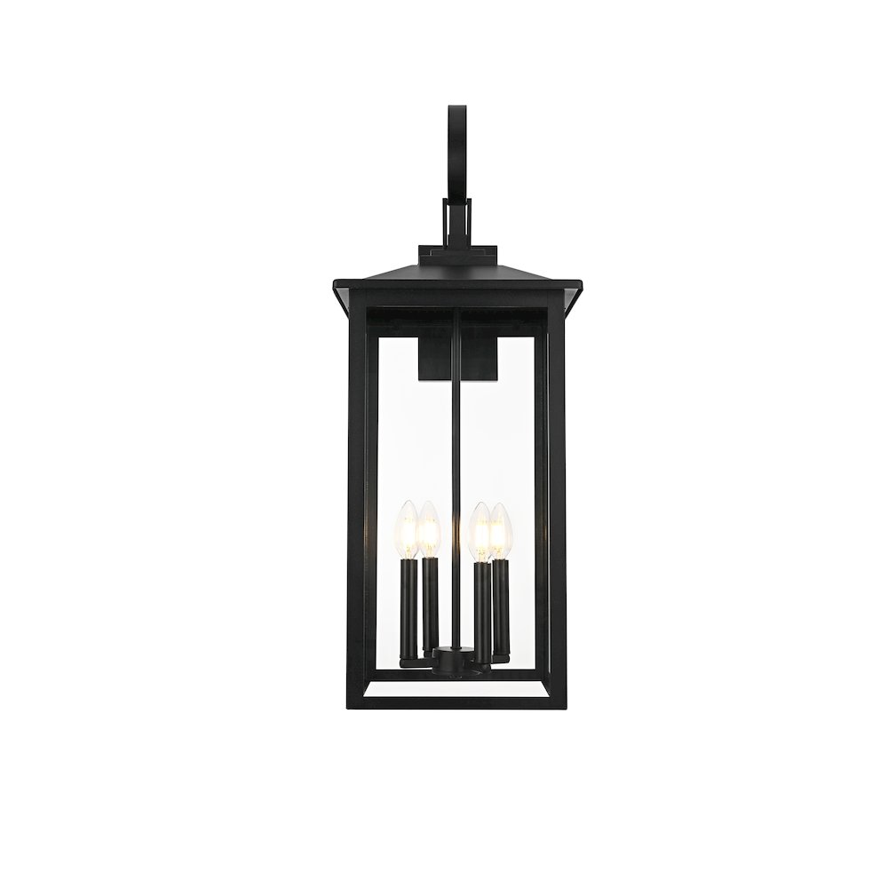 Carisle 12 Inch Outdoor Wall Sconce In Black. Picture 1