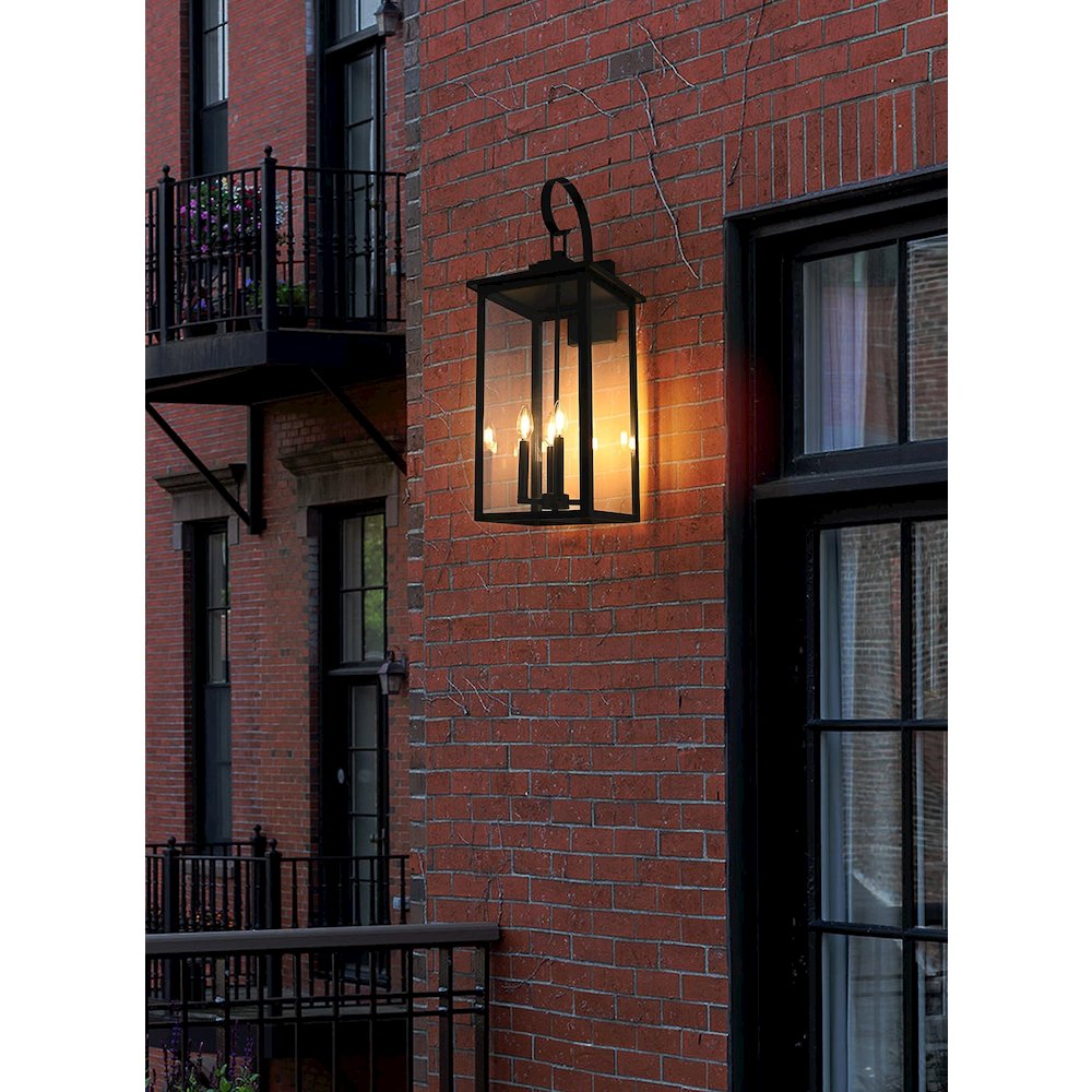 Carisle 12 Inch Outdoor Wall Sconce In Black. Picture 2