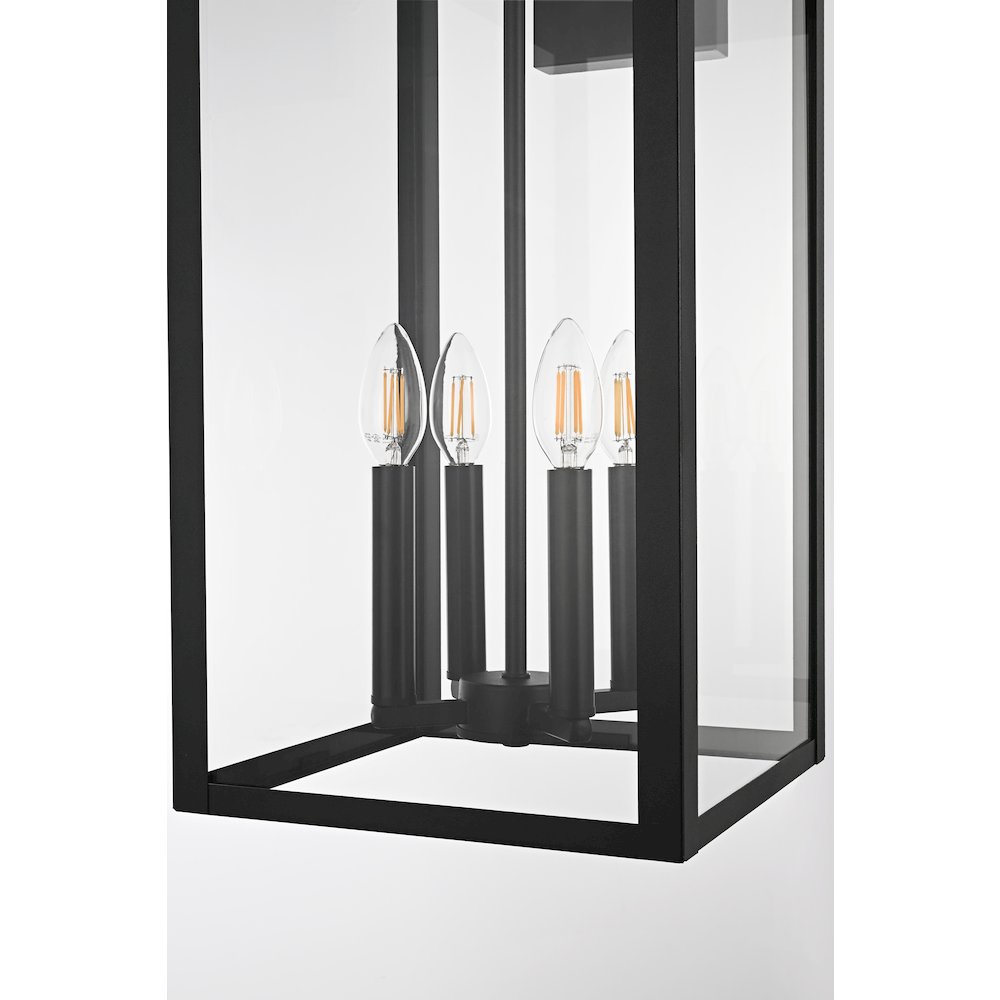 Carisle 12 Inch Outdoor Wall Sconce In Black. Picture 5