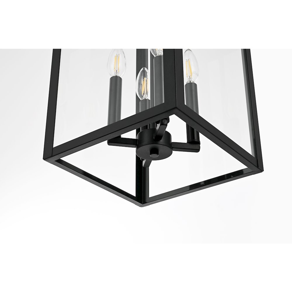Carisle 12 Inch Outdoor Wall Sconce In Black. Picture 6