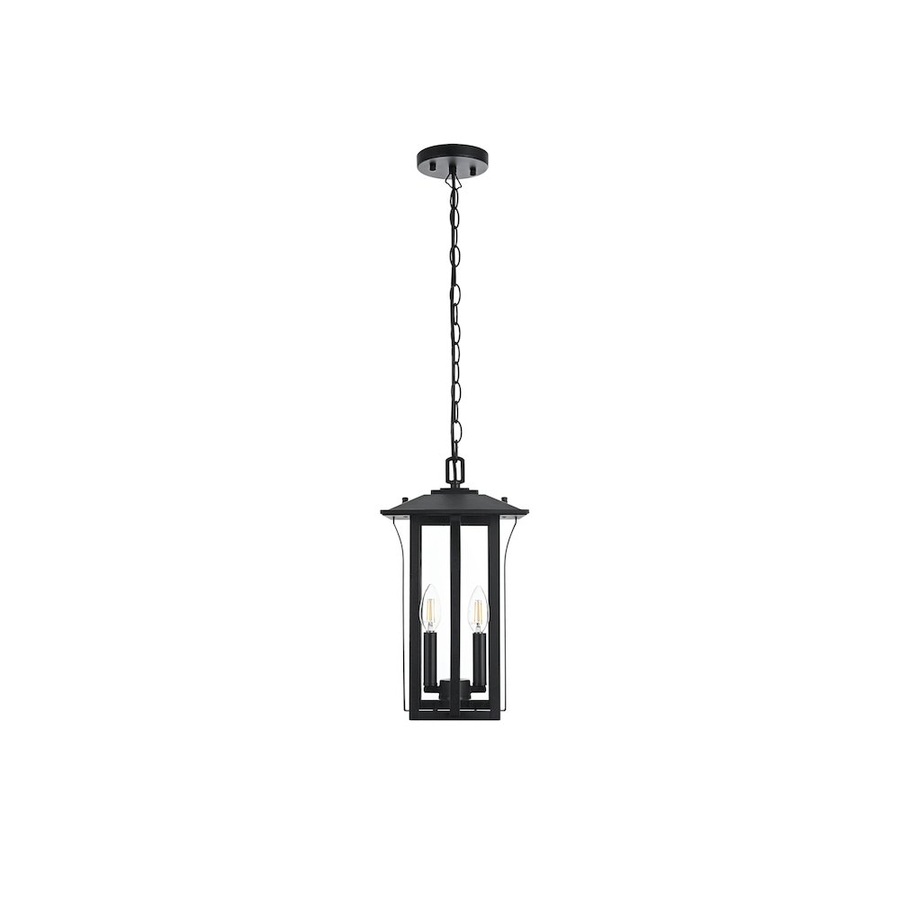 Thayer 7 inch Outdoor Pendant in Black. Picture 1
