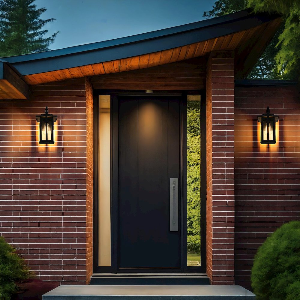Thayer 7 inch Outdoor Pendant in Black. Picture 2