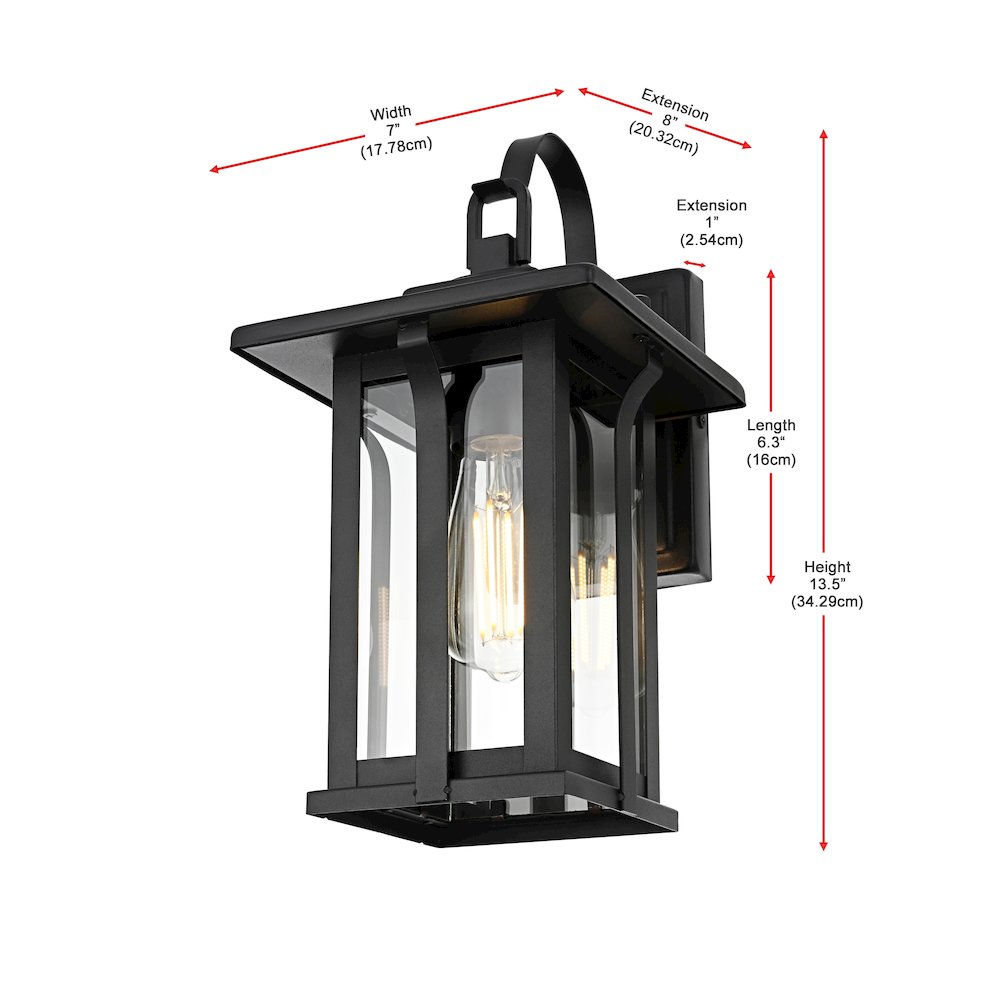 Thayer 7 inch Outdoor Pendant in Black. Picture 8