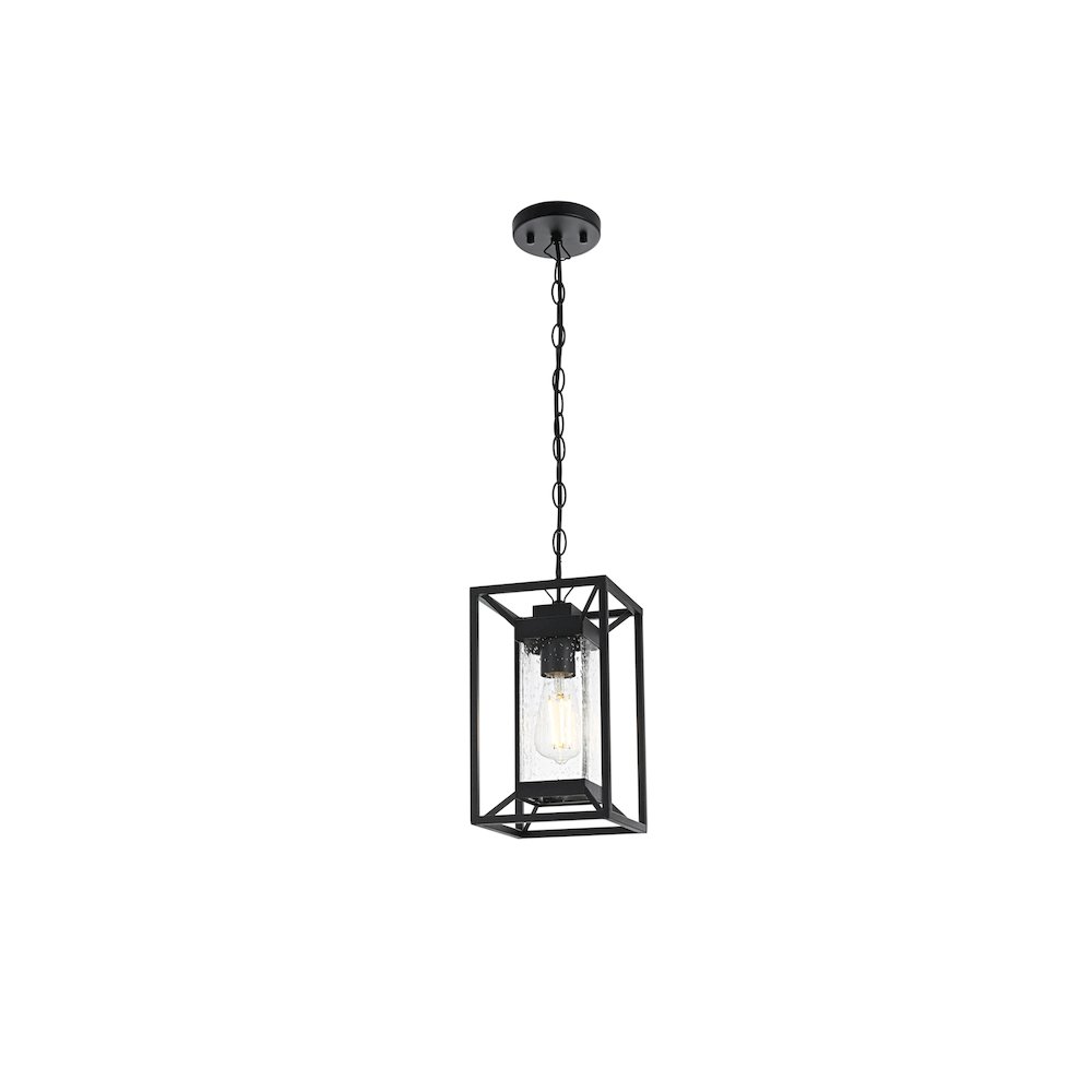 Willington 7 inch Outdoor Pendant in Black. Picture 7