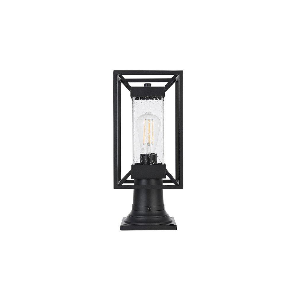 Willington 7 inch Outdoor Pendant in Black. Picture 1