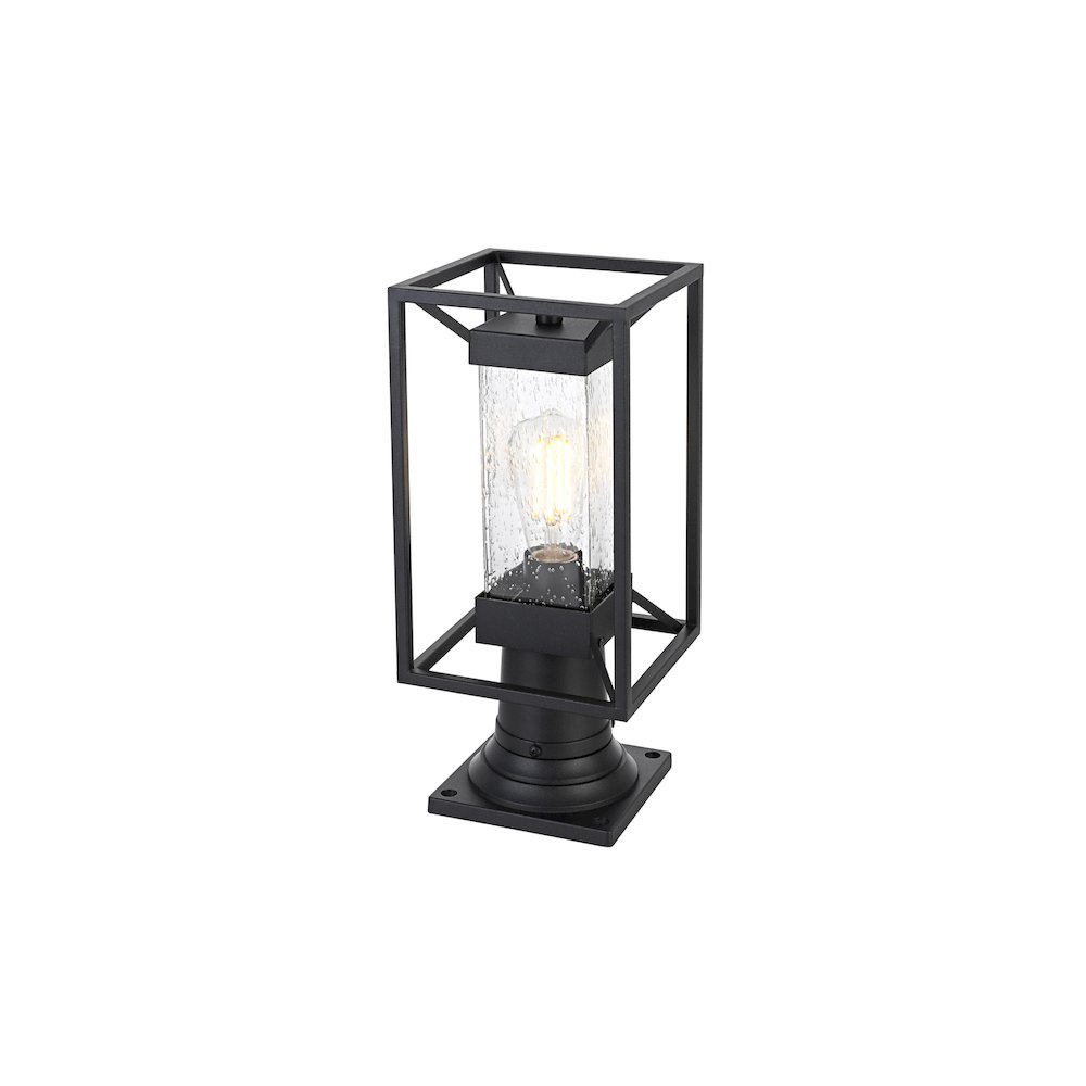 Willington 7 inch Outdoor Pendant in Black. Picture 2