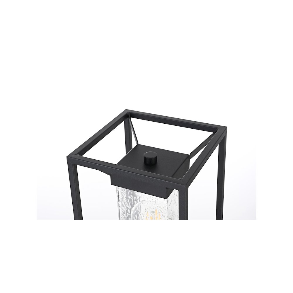 Willington 7 inch Outdoor Pendant in Black. Picture 4