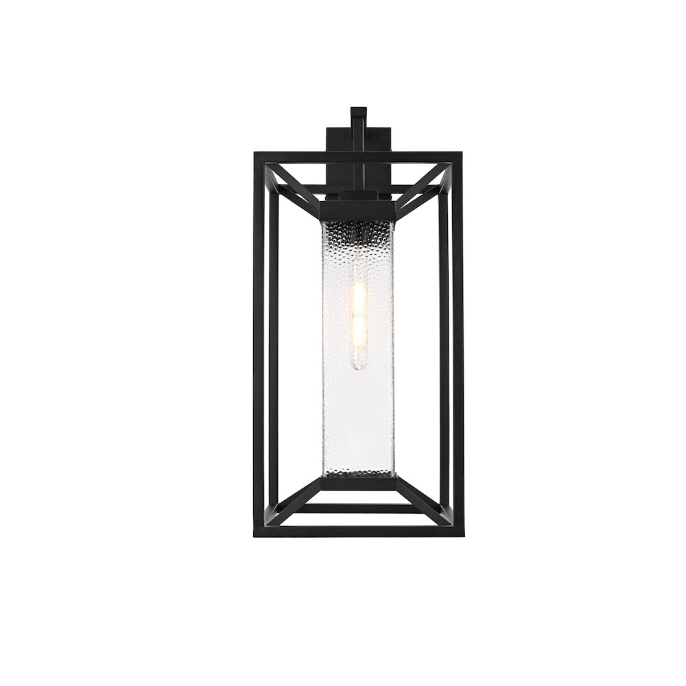 Willington 12 Inch Outdoor Wall Sconce In Black. Picture 1