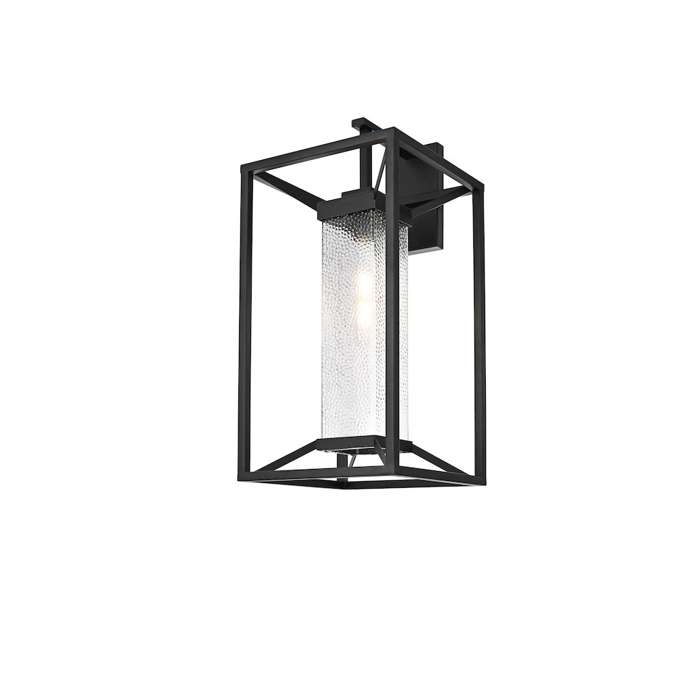 Willington 12 Inch Outdoor Wall Sconce In Black. Picture 3