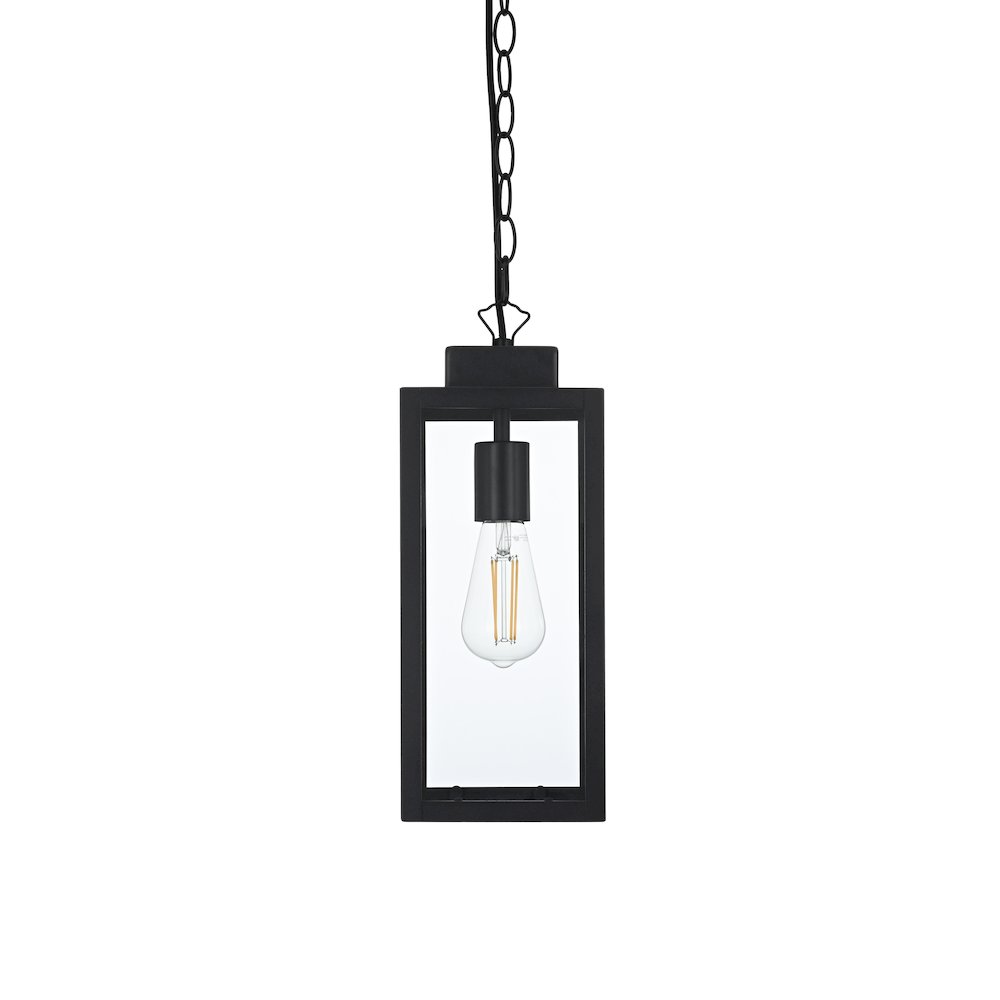 Hilton 7 inch Outdoor Pendant in Black. Picture 2