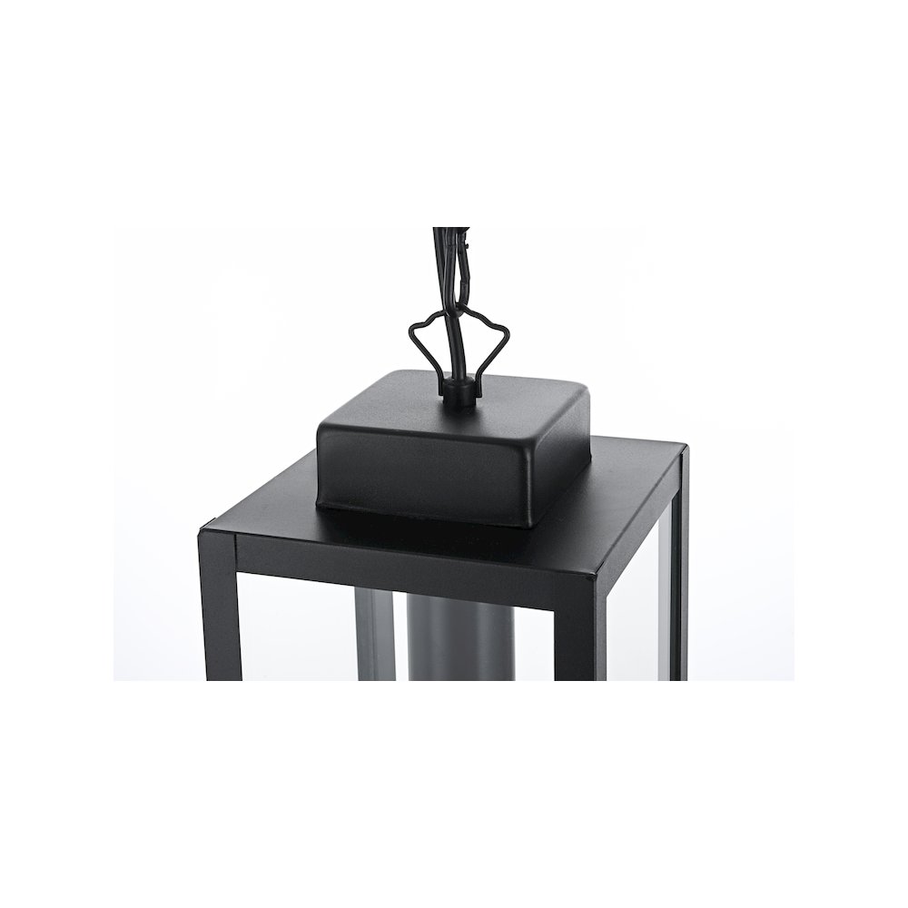 Hilton 7 inch Outdoor Pendant in Black. Picture 3