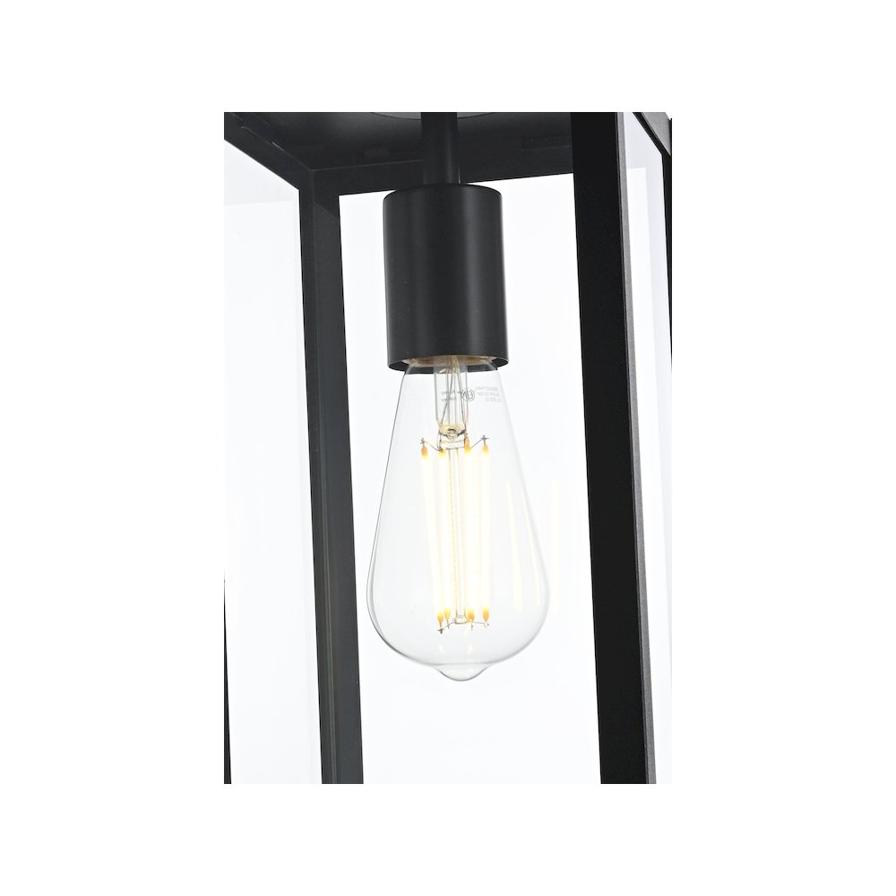 Hilton 7 inch Outdoor Pendant in Black. Picture 5