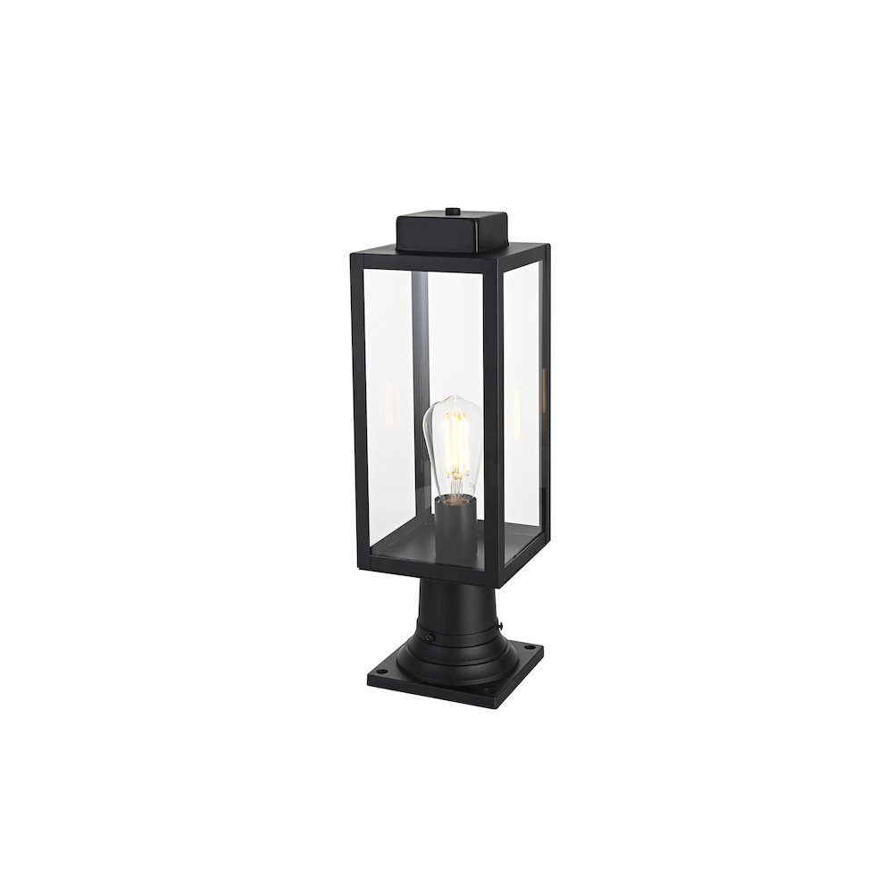 Hilton 7 inch Outdoor Pendant in Black. Picture 2