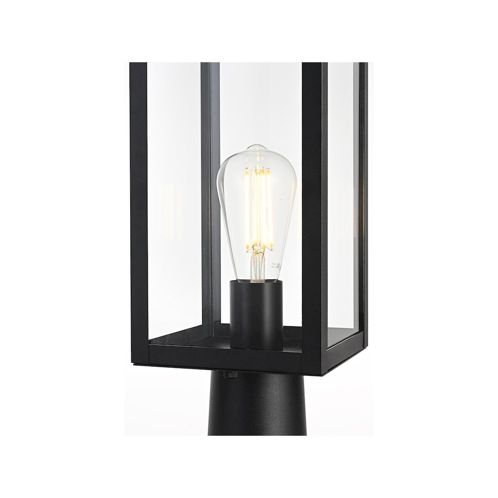 Hilton 7 inch Outdoor Pendant in Black. Picture 3