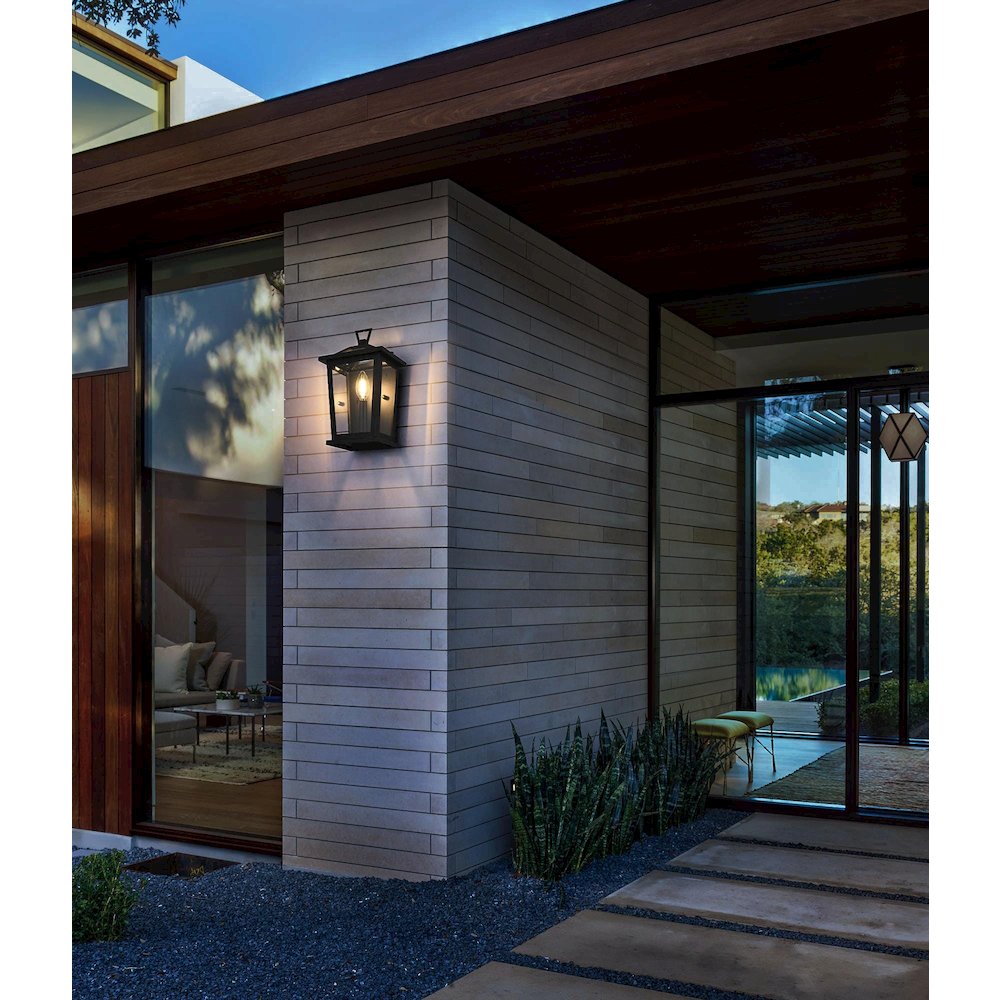 Richmond 7 inch Outdoor Pendant in Black. Picture 2