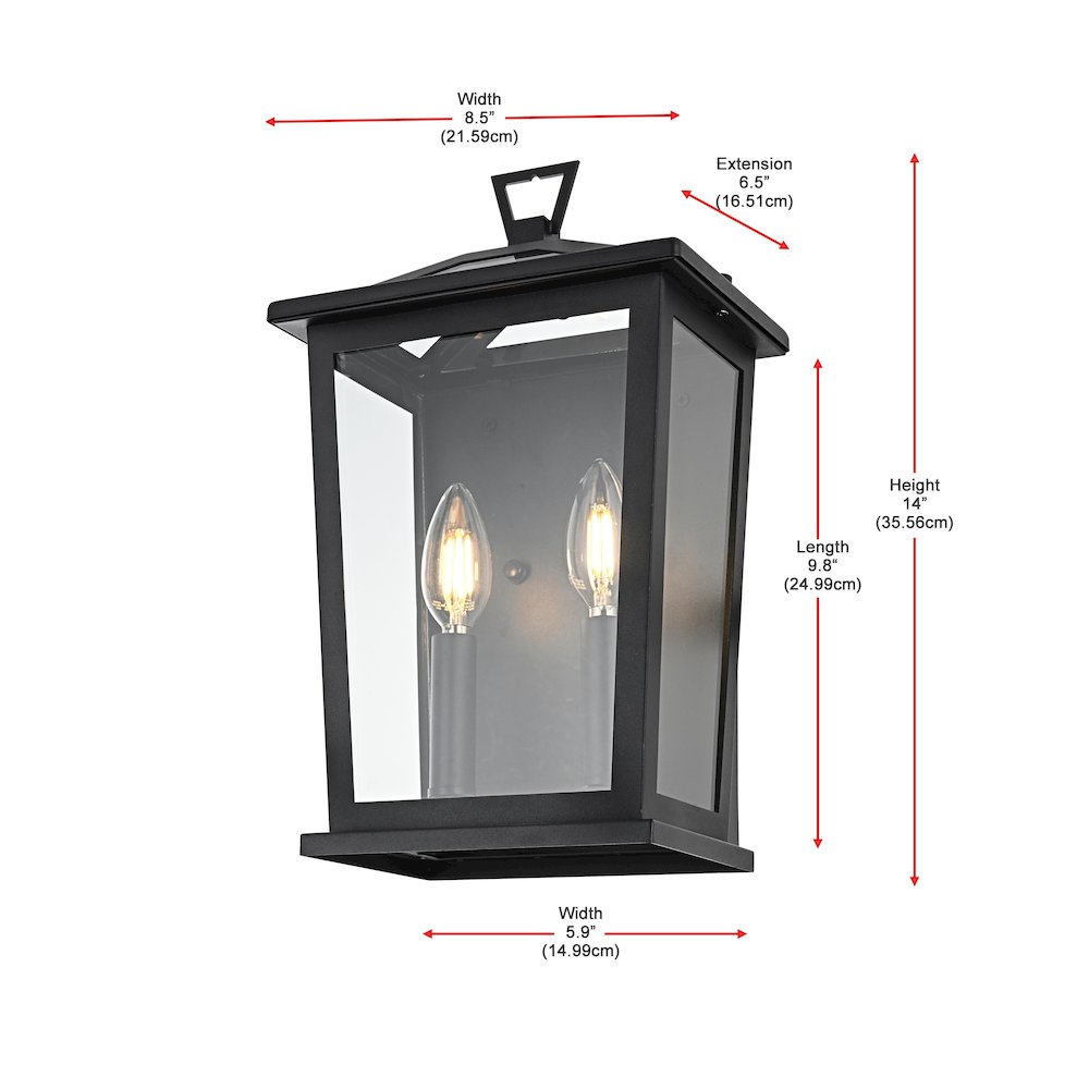 Richmond 7 inch Outdoor Pendant in Black. Picture 8