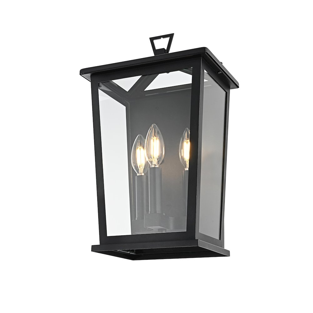 Richmond 7 inch Outdoor Pendant in Black. Picture 3