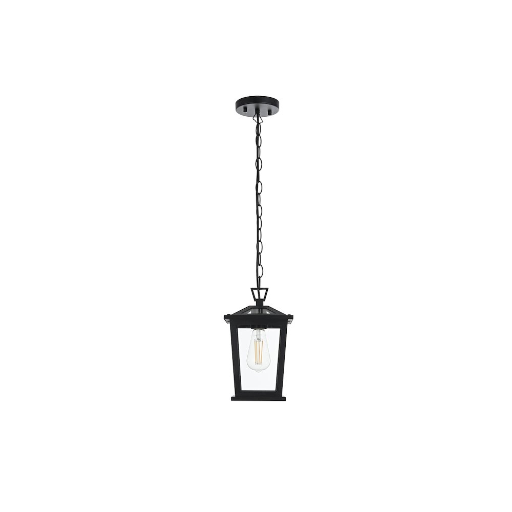 Cayman 7 inch Outdoor Pendant in Black. Picture 1