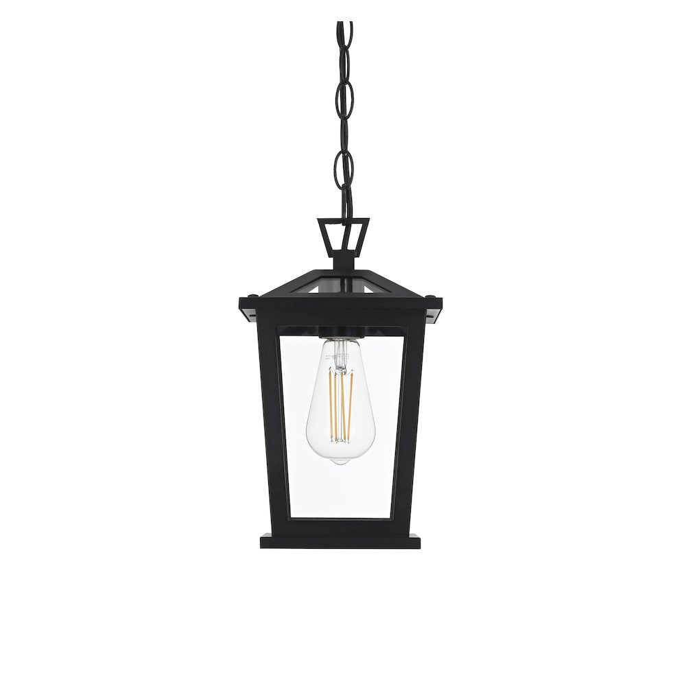Cayman 7 inch Outdoor Pendant in Black. Picture 3