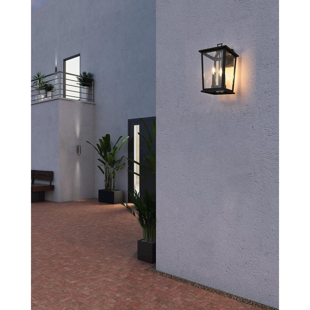 Cayman 7 inch Outdoor Pendant in Black. Picture 2