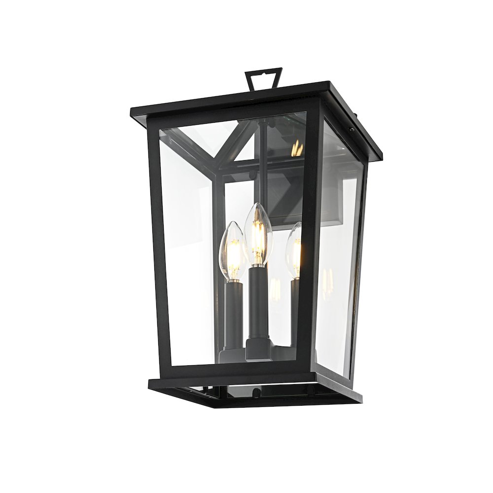 Cayman 7 inch Outdoor Pendant in Black. Picture 3