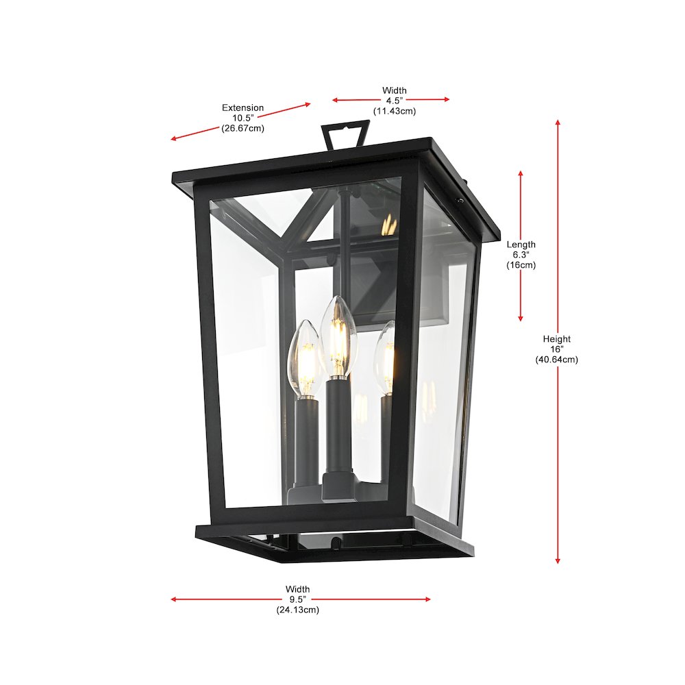 Cayman 7 inch Outdoor Pendant in Black. Picture 8