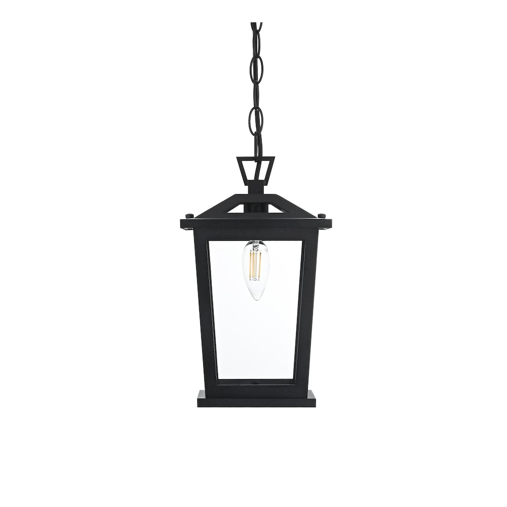 Berks 7 inch Outdoor Pendant in Black. Picture 2