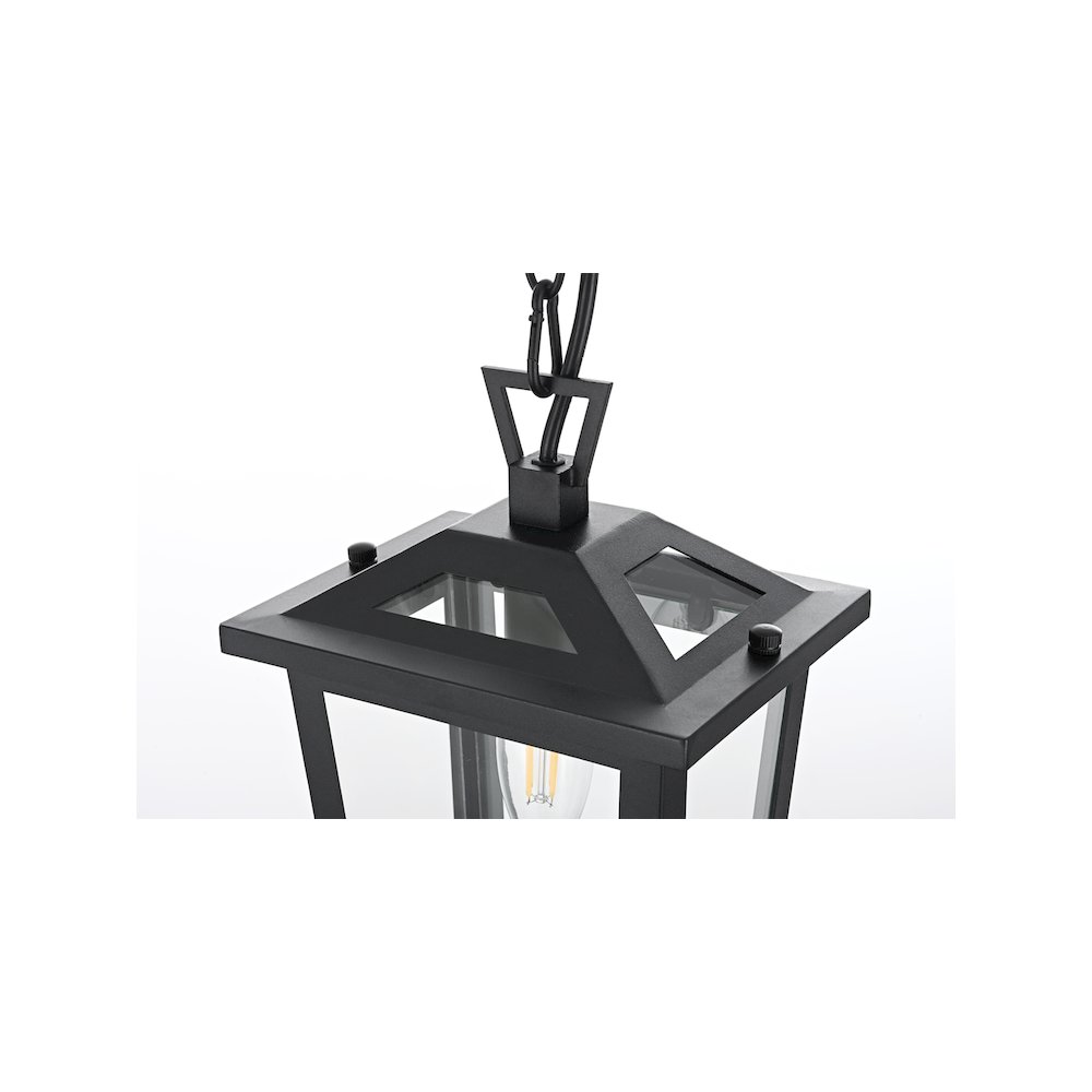Berks 7 inch Outdoor Pendant in Black. Picture 3