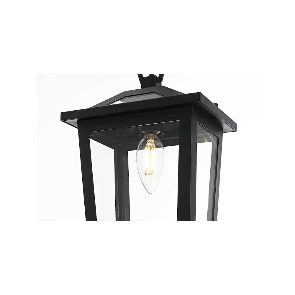 Berks 7 inch Outdoor Pendant in Black. Picture 5