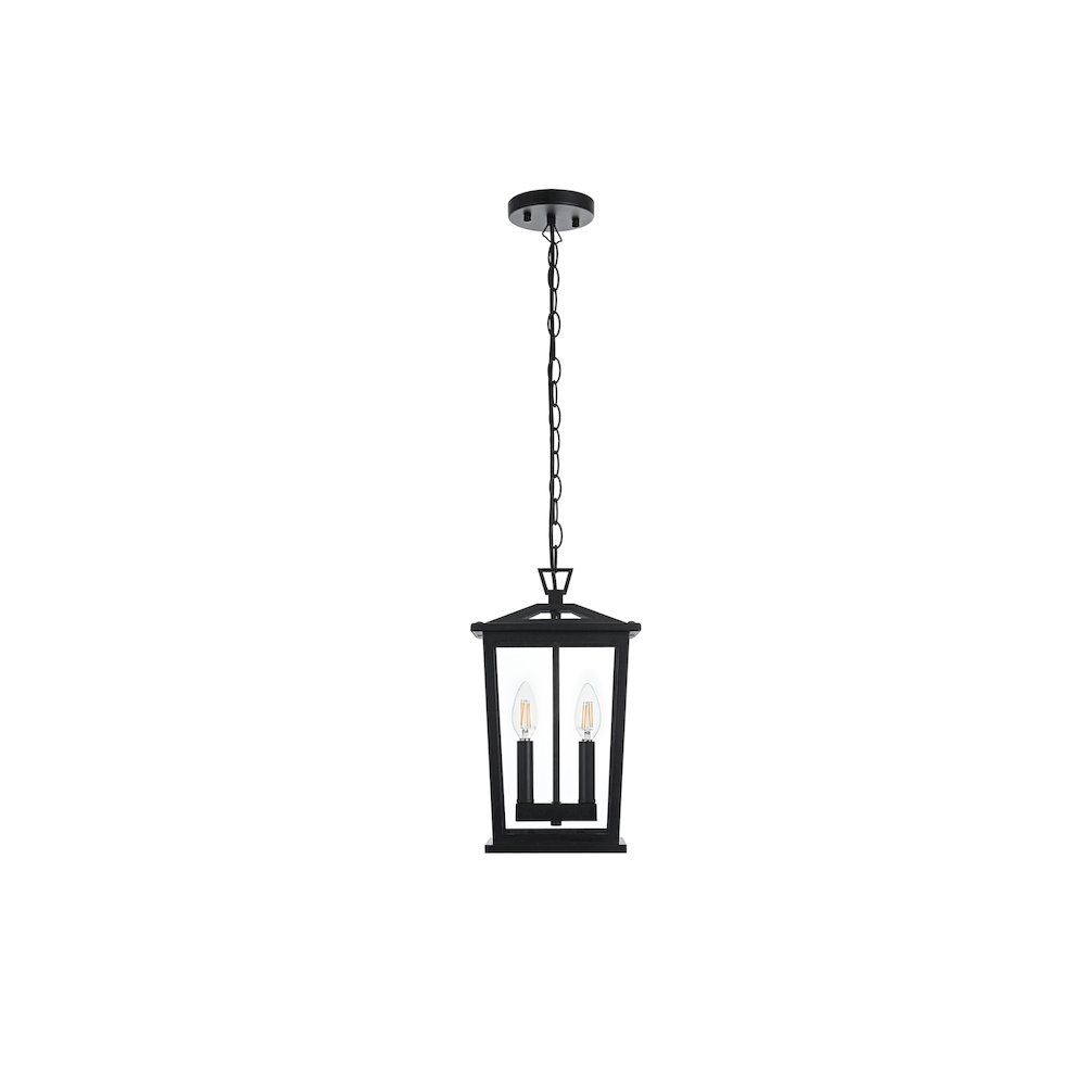Berks 7 inch Outdoor Pendant in Black. Picture 1