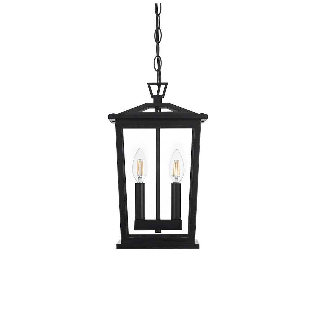 Berks 7 inch Outdoor Pendant in Black. Picture 2