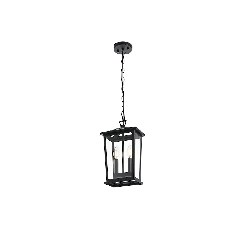 Berks 7 inch Outdoor Pendant in Black. Picture 7