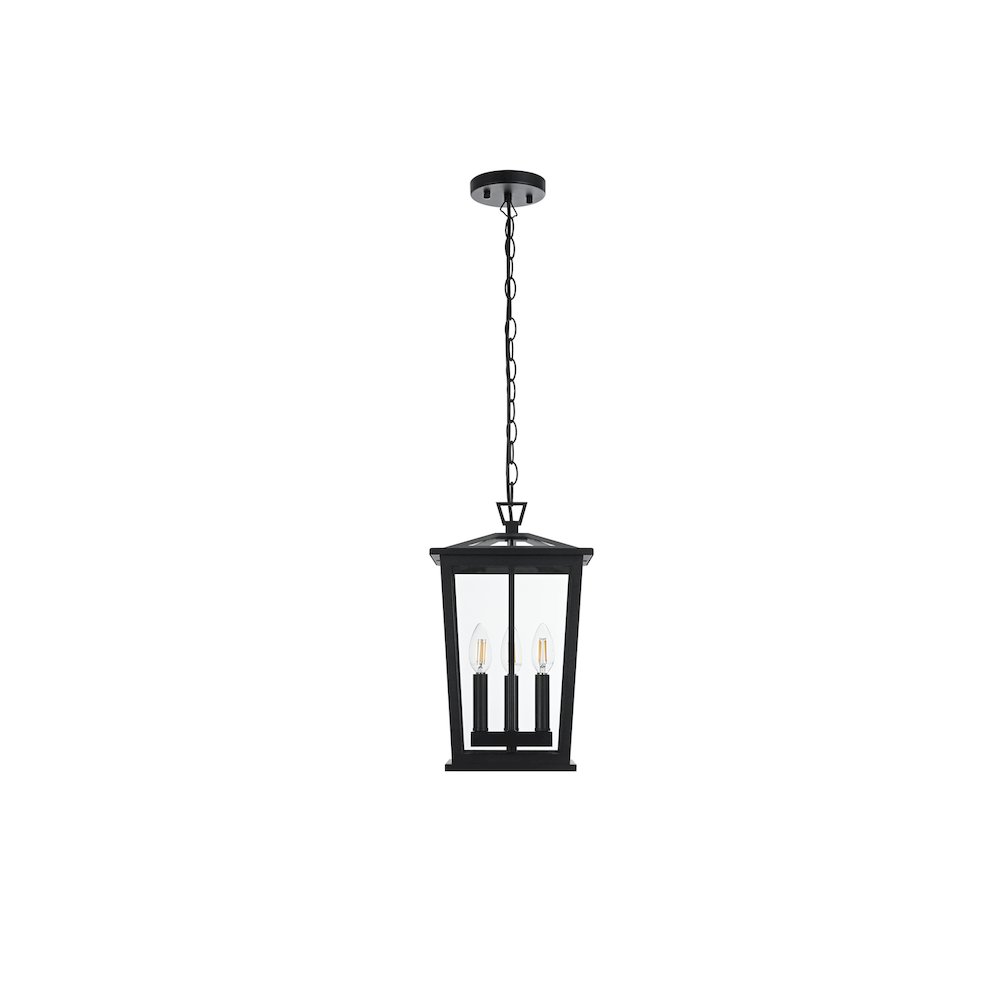 Berks 7 inch Outdoor Pendant in Black. Picture 1