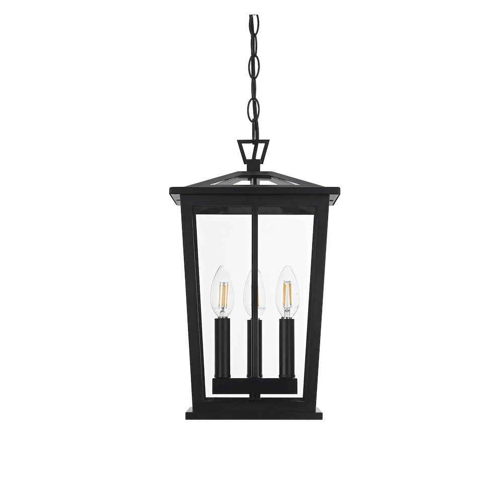 Berks 7 inch Outdoor Pendant in Black. Picture 2