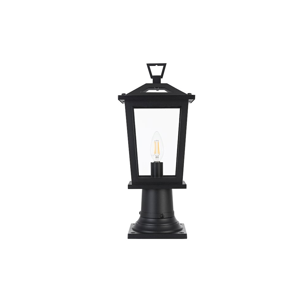 Berks 7 inch Outdoor Pendant in Black. Picture 1