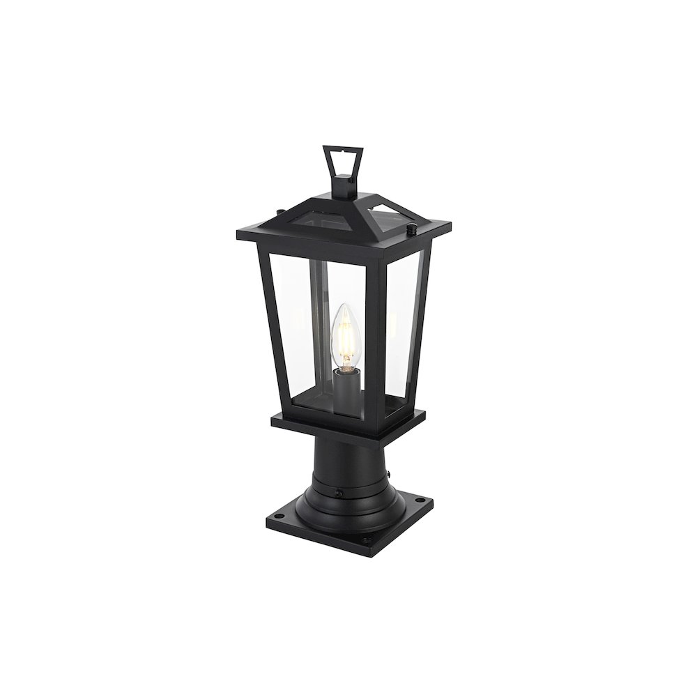 Berks 7 inch Outdoor Pendant in Black. Picture 2